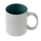 Mugs - 11oz - Two Tone Coloured Mugs - Dark Green