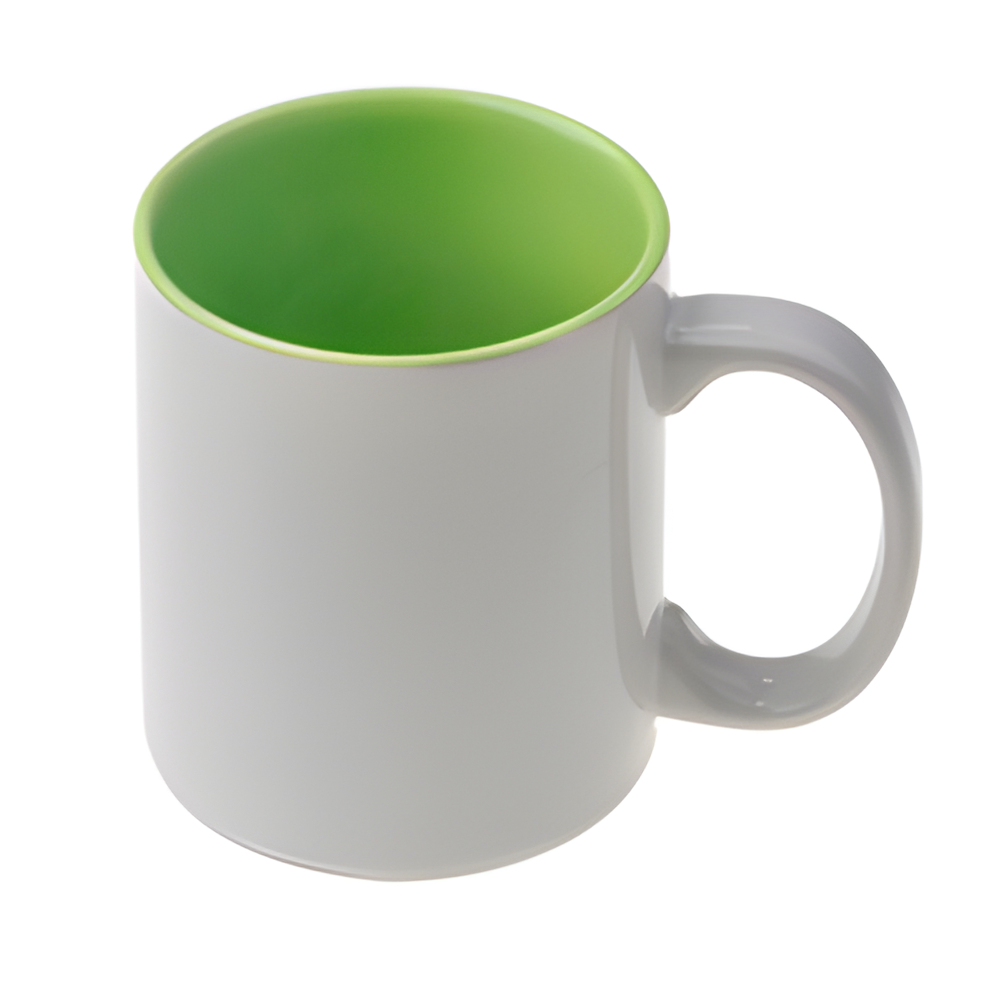 Tassen - 11oz - Zweifarbige Tassen - Hellgrün
