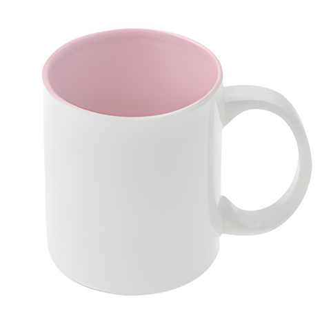 Mugs - 11oz - Two Tone Coloured Mugs - Pink