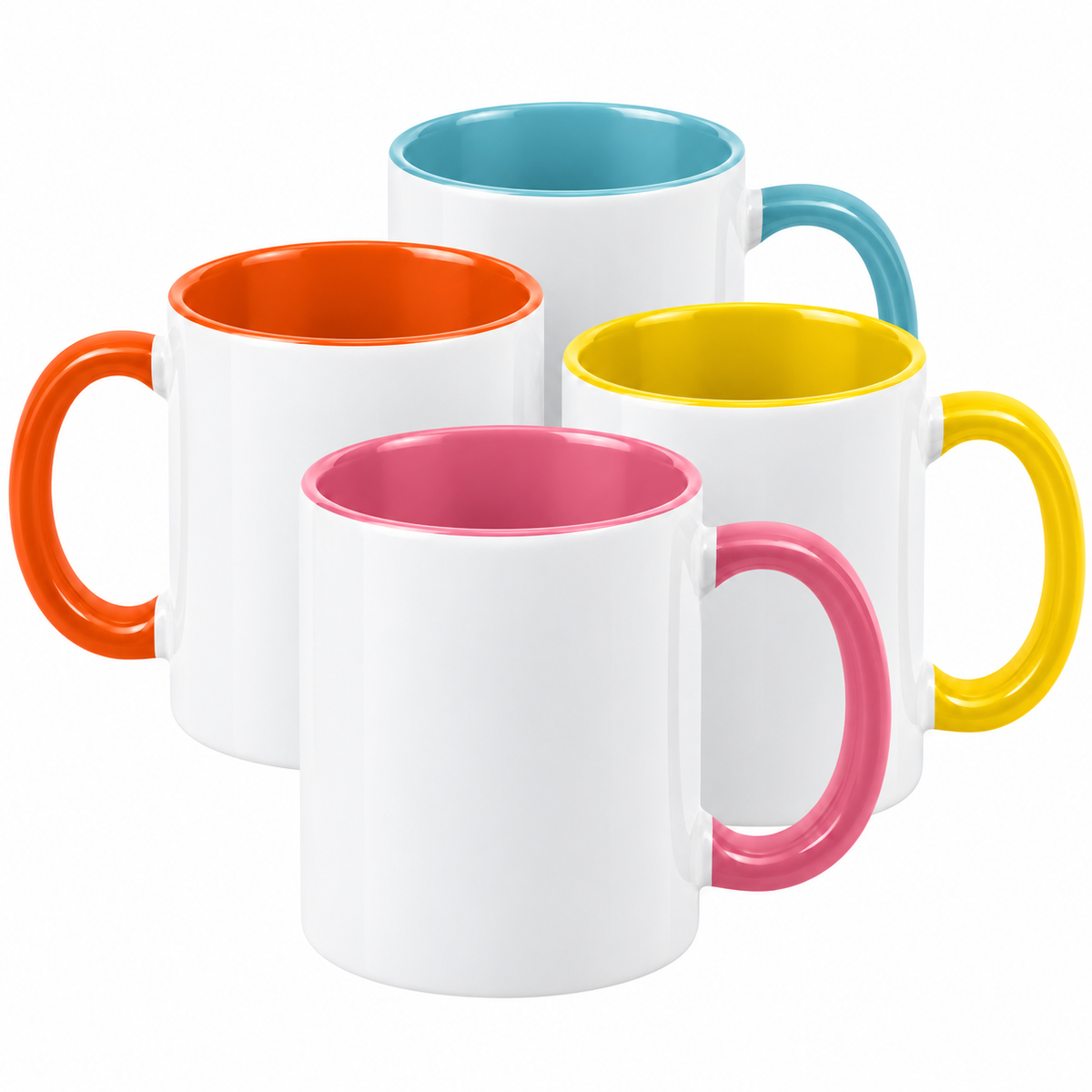 11oz Sublimation Mugs with Coloured Inner & Handle