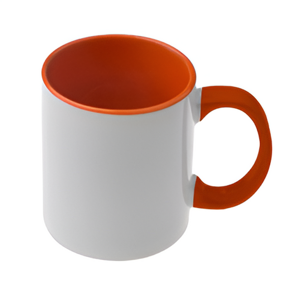 Mugs - 11oz - Inner and Handle Coloured - Orange