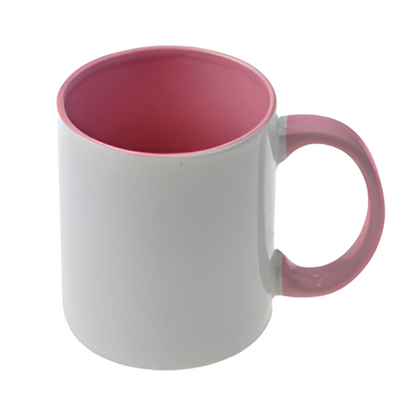 Mugs - 11oz - Inner and Handle Coloured - Pink