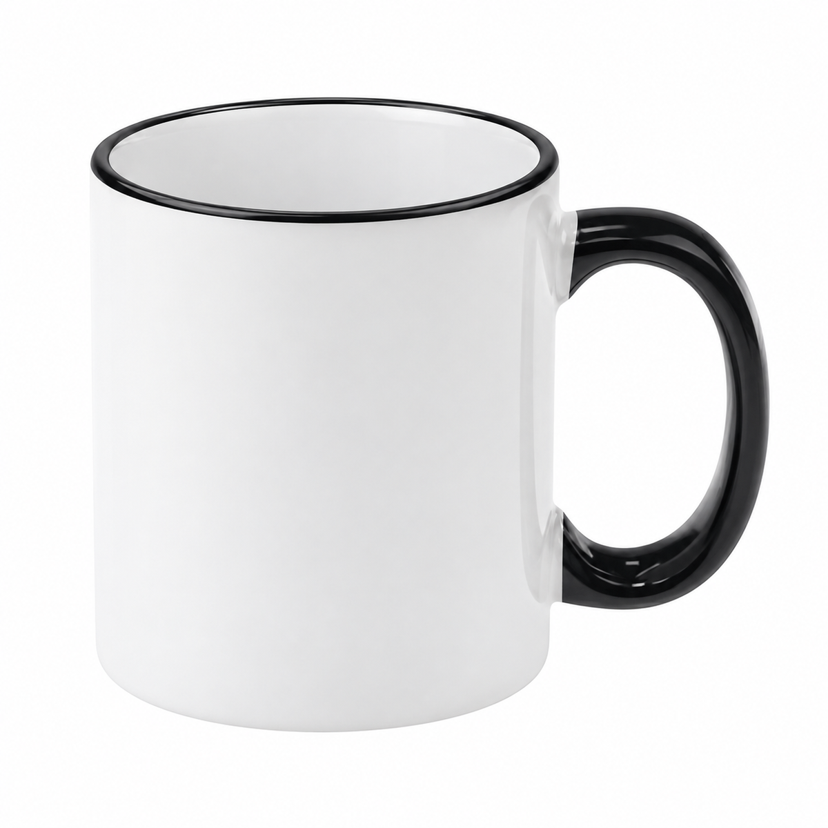 11oz Sublimation Mugs with Coloured Rim & Handle
