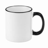 11oz Sublimation Mugs with Coloured Rim & Handle