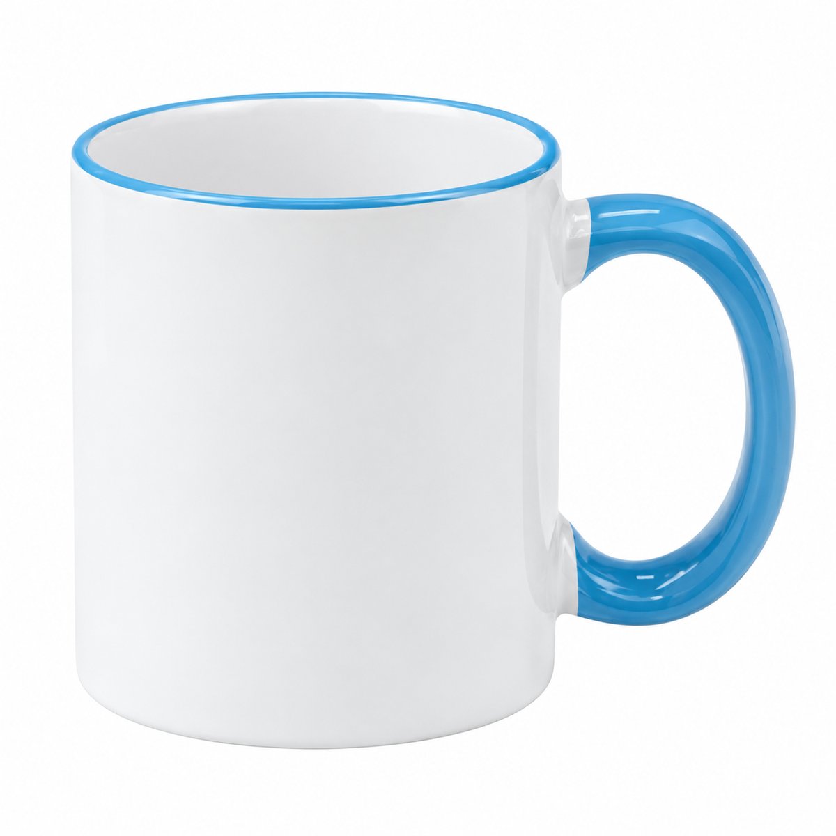 11oz Sublimation Mugs with Coloured Rim & Handle