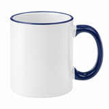 11oz Sublimation Mugs with Coloured Rim & Handle