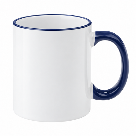 11oz Sublimation Mugs with Coloured Rim & Handle