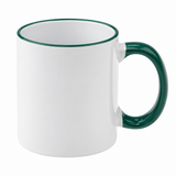 11oz Sublimation Mugs with Coloured Rim & Handle