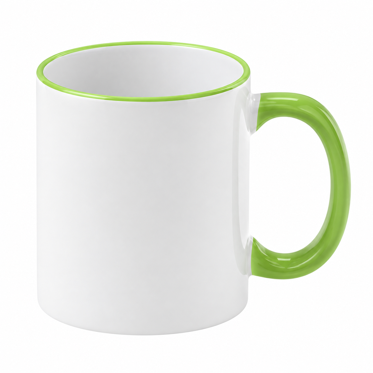 11oz Sublimation Mugs with Coloured Rim & Handle