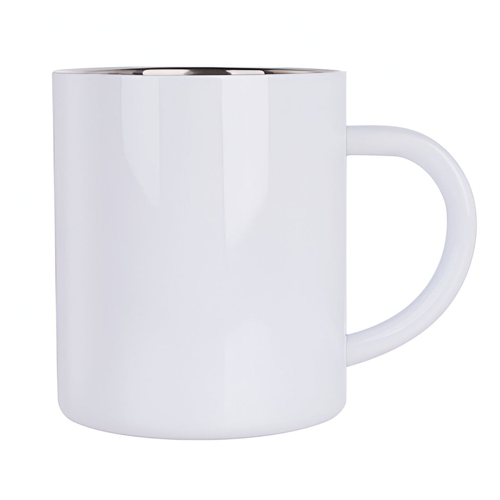 Mugs - Mugs en métal et émail - Mug en acier BLANC 300 ml