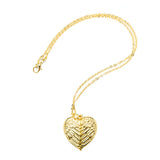 Sublimation Heart Angel Wings Necklace - Gold