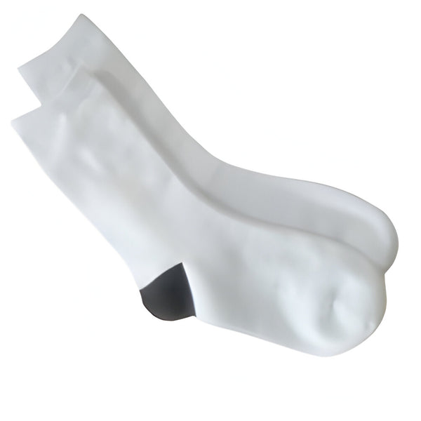 Socks - PACK OF 12 x White Toe/ Black Heel - Men's Socks - 40cm