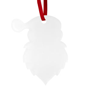 Sublimation Acrylic Ornament, Santa Face, 6.2cm x 8.5cm, pack of 10