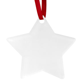 Sublimation Acrylic Ornament, Star, 8cm x 8cm, pack of 10