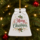 Ceramic Sublimation Hanging Ornaments - Bell