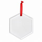 Sublimation Glass Ornaments - Hexagon