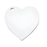 Heart MDF Hanging Sublimation Ornament with Red Ribbon, pack of 10