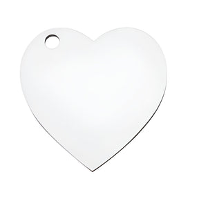 Heart MDF Hanging Sublimation Ornament with Red Ribbon, pack of 10