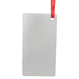 Ornements - 10 x Ornement à Suspendre en MDF avec Ruban Rouge - Rectangle