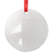 Ornaments - 10 x LARGE (7cm x 7cm) - MDF Hanging Ornament with Red Ribbon - Round