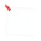 Ornaments - 10 x MDF Hanging Ornament with Red Ribbon - Square