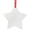 Ornaments - 10 x MDF Hanging Ornament with Red Ribbon - Star