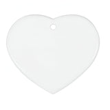 Ornament - POLYMER - 10 x Double-Sided Heart - MATT FINISH - Longforte Trading Ltd