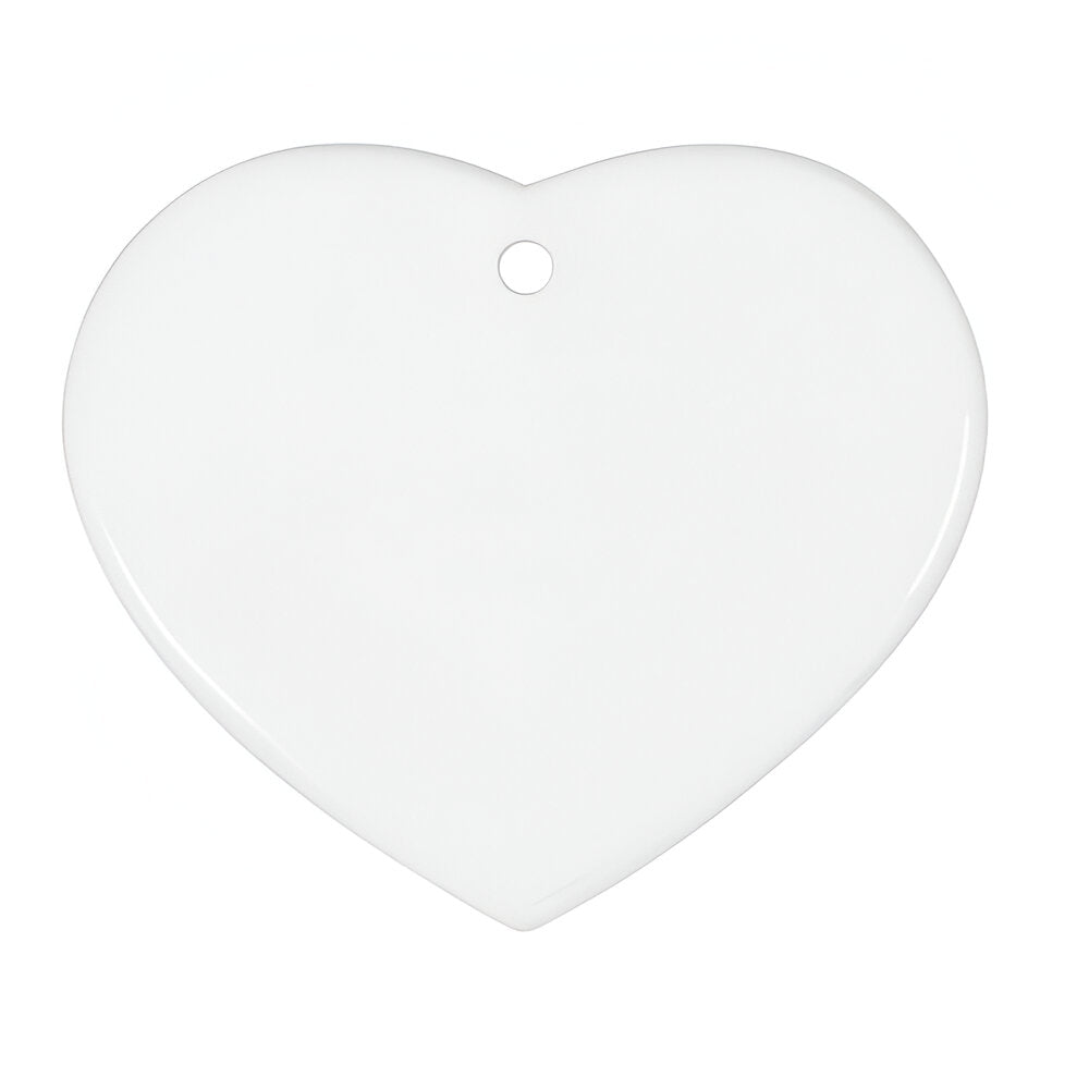 Ornament - POLYMER - 10 x Double-Sided Heart - MATT FINISH