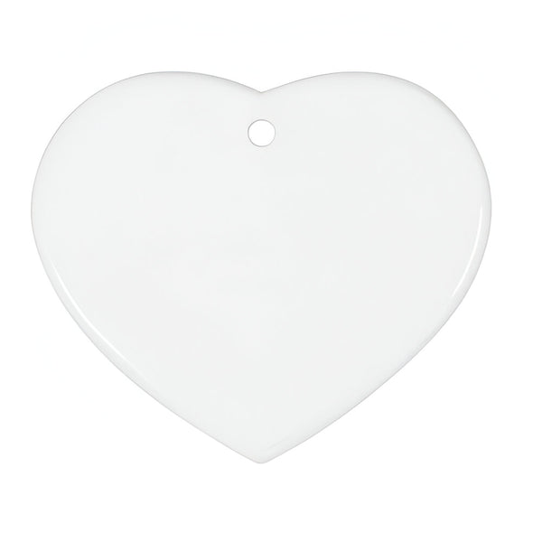 Ornament - POLYMER - 10 x Double-Sided Heart - MATT FINISH - Longforte Trading Ltd