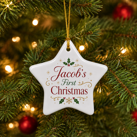 Ceramic Sublimation Hanging Ornaments - Star