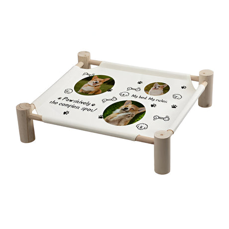 Sublimation Wooden Pet Hammock With Linen Cover