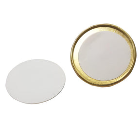 Gold Sublimation Name Badge with Pin, Round