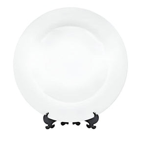 White 10" Sublimation Ceramic Plate with Stand