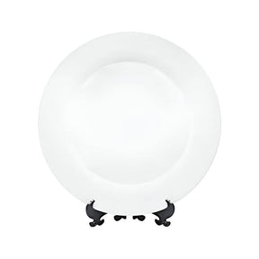 White 8" Sublimation Ceramic Plate with Stand