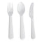 Polymer - Kids Cutlery Set - FULL POLYMER - White