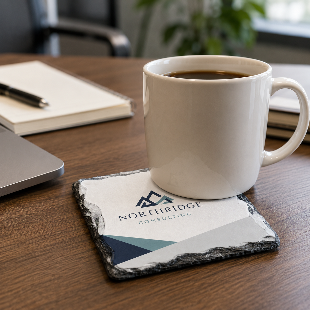 9cm Sublimation Photo Slate Coaster - Square - Glossy Finish
