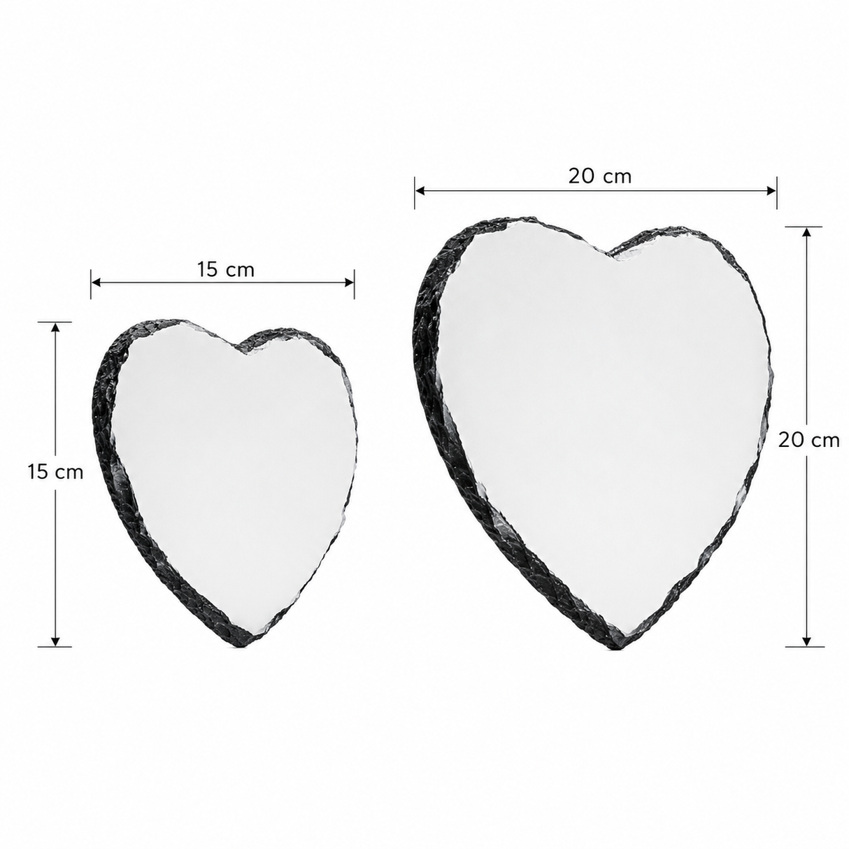 Sublimation Photo Slates - Heart - Gloss - 20cm x 20cm - Pack of 20