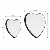 Sublimation Photo Slates - Heart - Gloss - 20cm x 20cm - Pack of 20