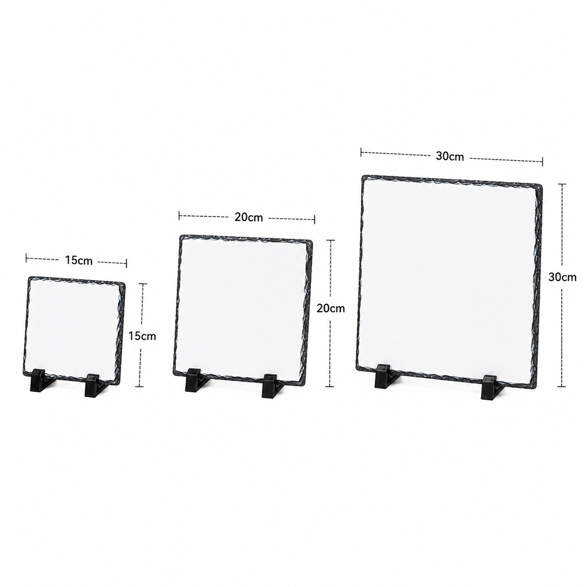 15cm x 15cm Square Sublimation Photo Slate - Glossy Finish