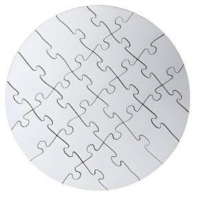 Round MDF Sublimation Jigsaw Puzzle, 24 Pieces