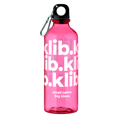 Bouteilles d'eau - Deux couvercles COULEURS (ROUGE) - 600 ml