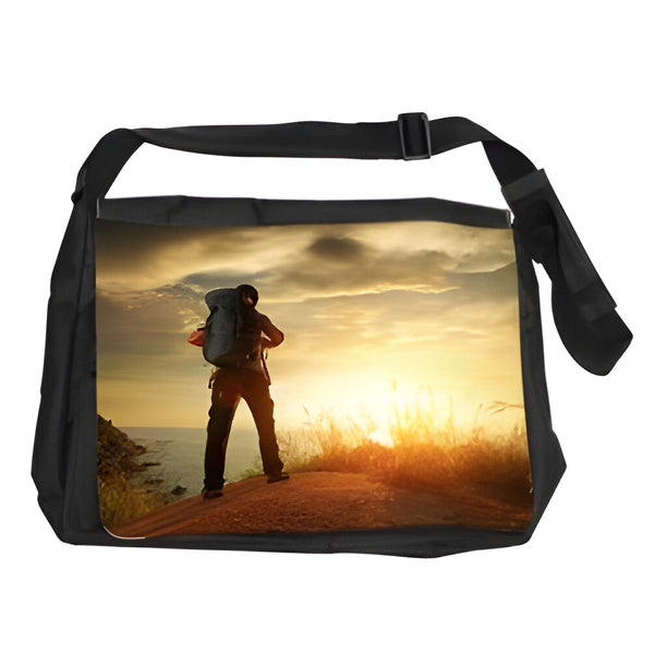 Bags - Canvas Shoulder Bag with Detachable Panel - Large - 25cm x 28cm