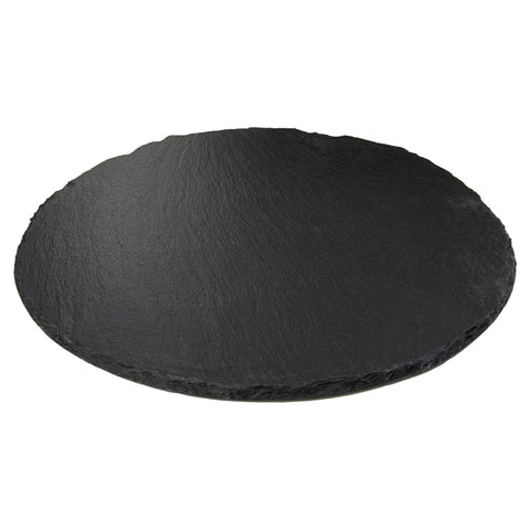 Ardoise noire - Gravable - Planche de service ronde de 25 cm