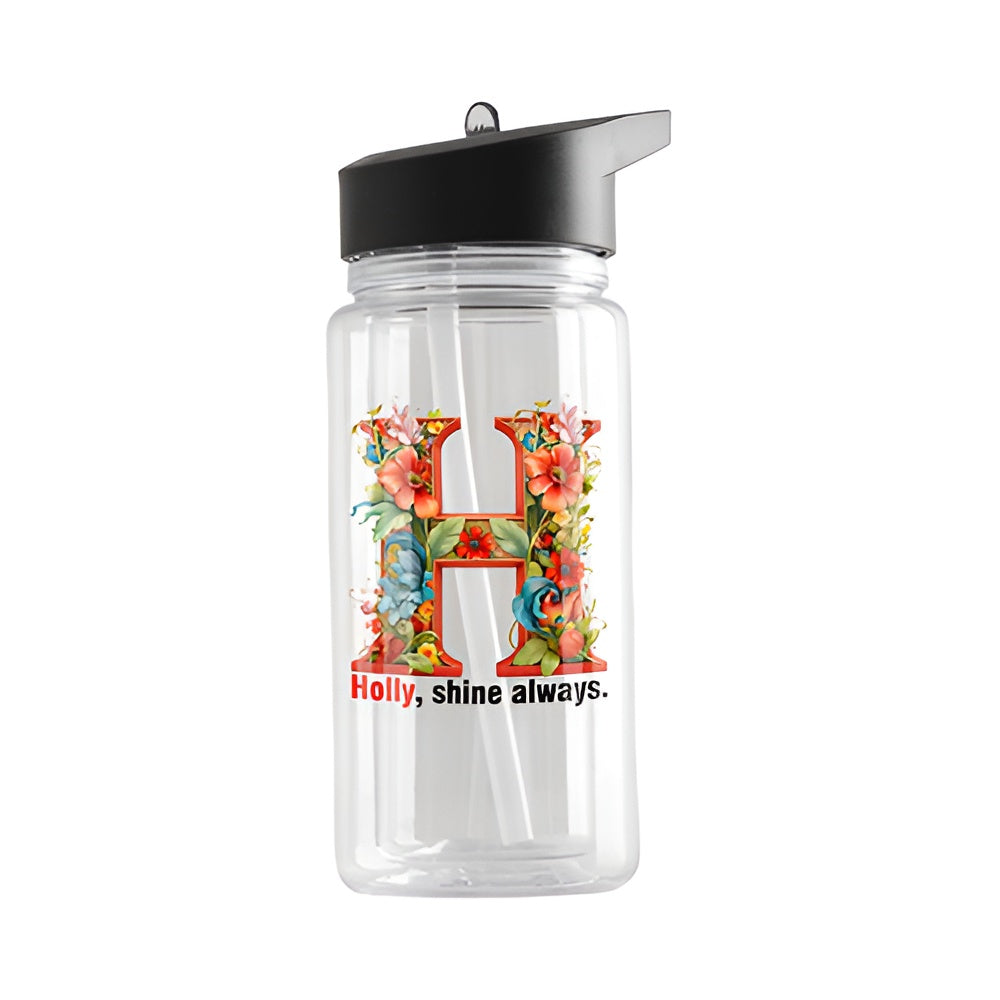 10oz Snowglobe Bottle with Coloured Lid - Double Wall - For UV DTF & Vinyl