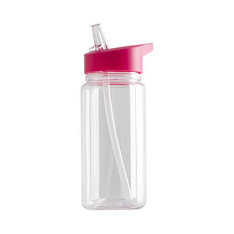 Bouteilles d'eau - Slim Inox - BLANC - Gobelet 600 ml avec paille