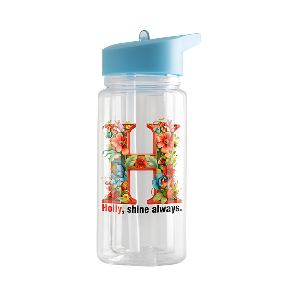 10oz Snowglobe Bottle with Coloured Lid - Double Wall - For UV DTF & Vinyl