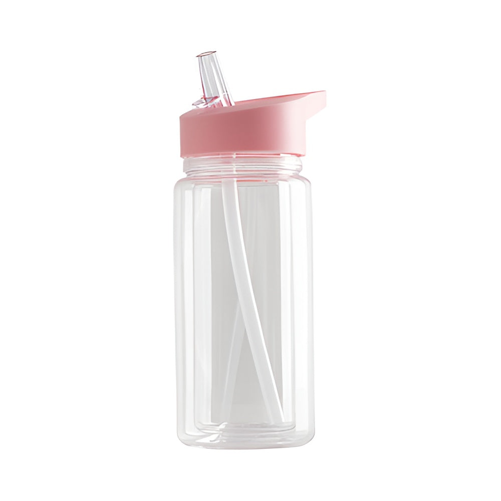 10oz Snowglobe Bottle with Coloured Lid - Double Wall - For UV DTF & Vinyl