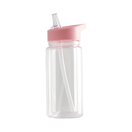 10oz Snowglobe Bottle with Coloured Lid - Double Wall - For UV DTF & Vinyl