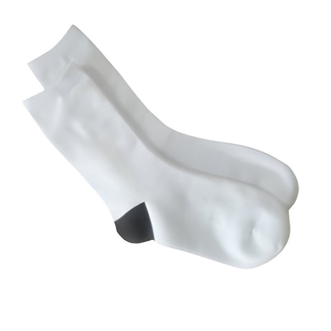 Socken - 12er-Pack x weiße Zehenpartie/schwarze Ferse - Damensocken - 35 cm