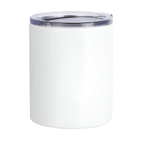 Mugs - Metal & Enamel Mugs - Stainless Steel Lowball 10oz / 300ml - White